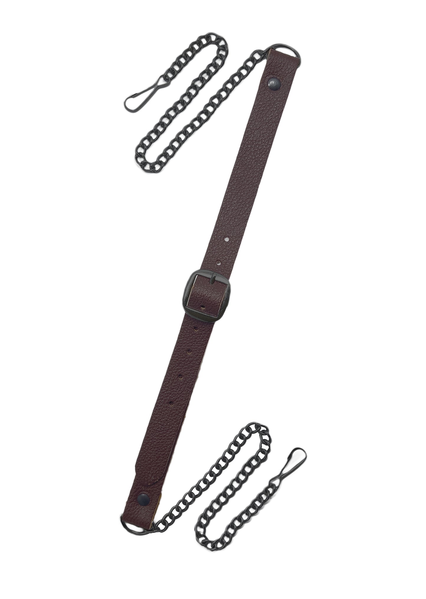 Scottish Sporran Belt with Chain – Adjustable Leather Replacement Belt for Kilt Sporran