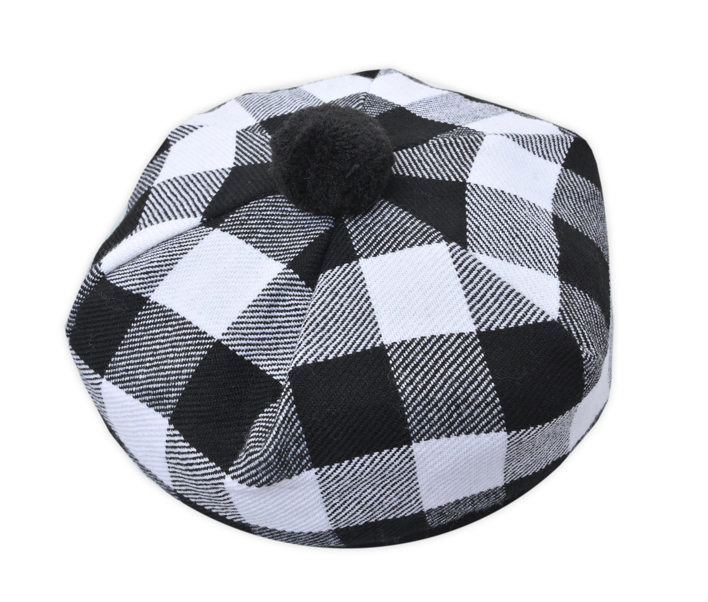 Scottish Tartan Tam O' Shanter Hat Tammy Bonnet Beret Balmoral Hat | Acrylic Wool Tartan Tammie in Various Tartans