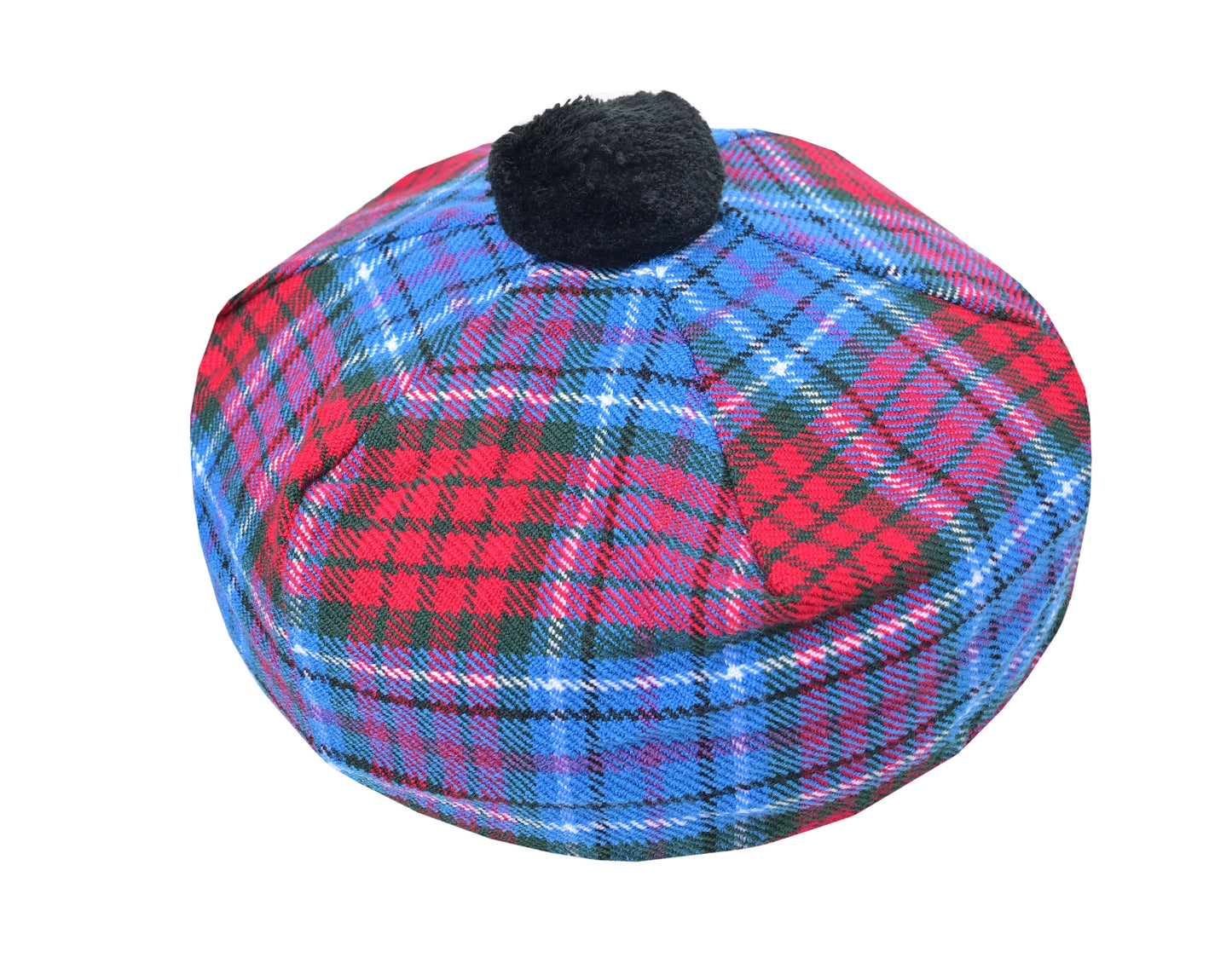 Scottish Tartan Tam O' Shanter Hat Tammy Bonnet Beret Balmoral Hat | Acrylic Wool Tartan Tammie in Various Tartans