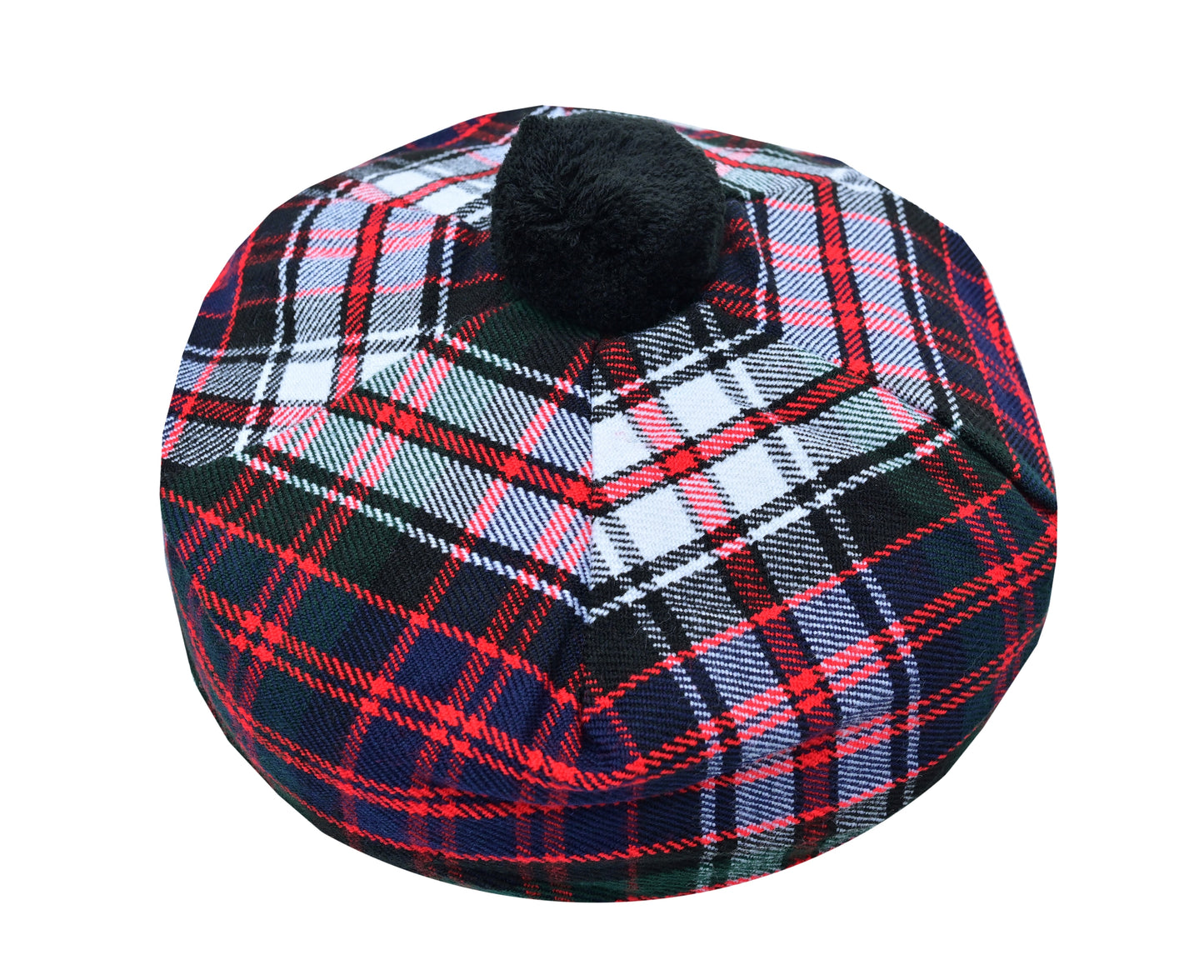 Scottish Tartan Tam O' Shanter Hat Tammy Bonnet Beret Balmoral Hat | Acrylic Wool Tartan Tammie in Various Tartans