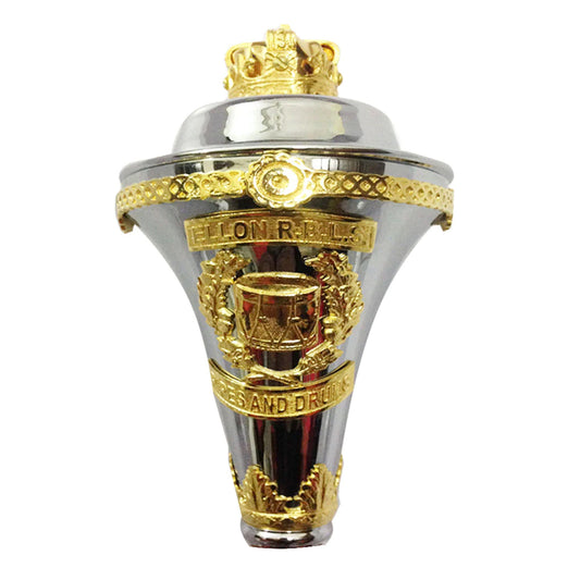 Custom Made Drum Major Mace Stave With Scrolls & Crown Top Head Only