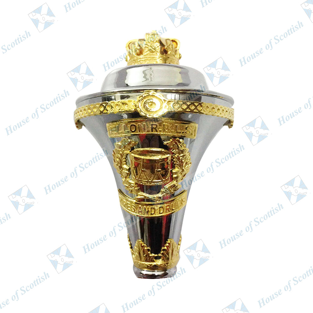 Custom Made Drum Major Mace Stave With Scrolls & Crown Top Head Only