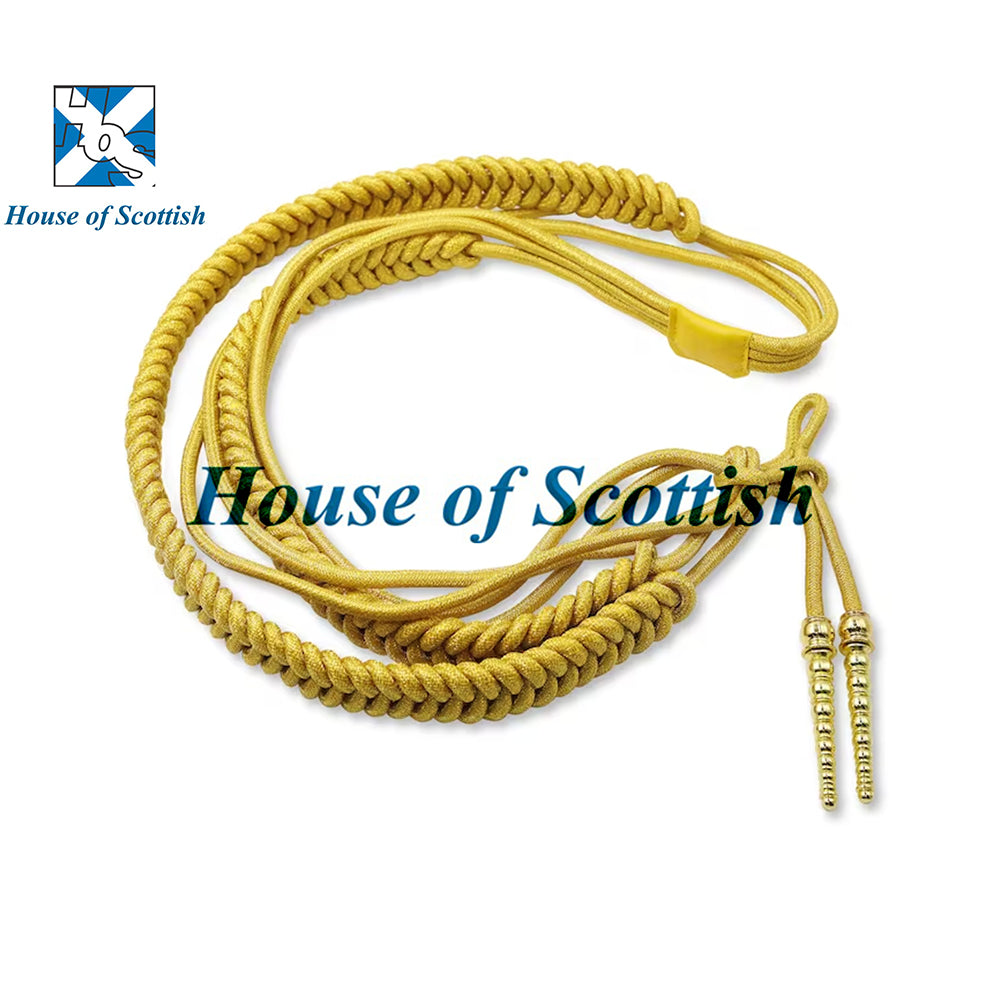 Gold Mylar Rope Aiguillette metal clip