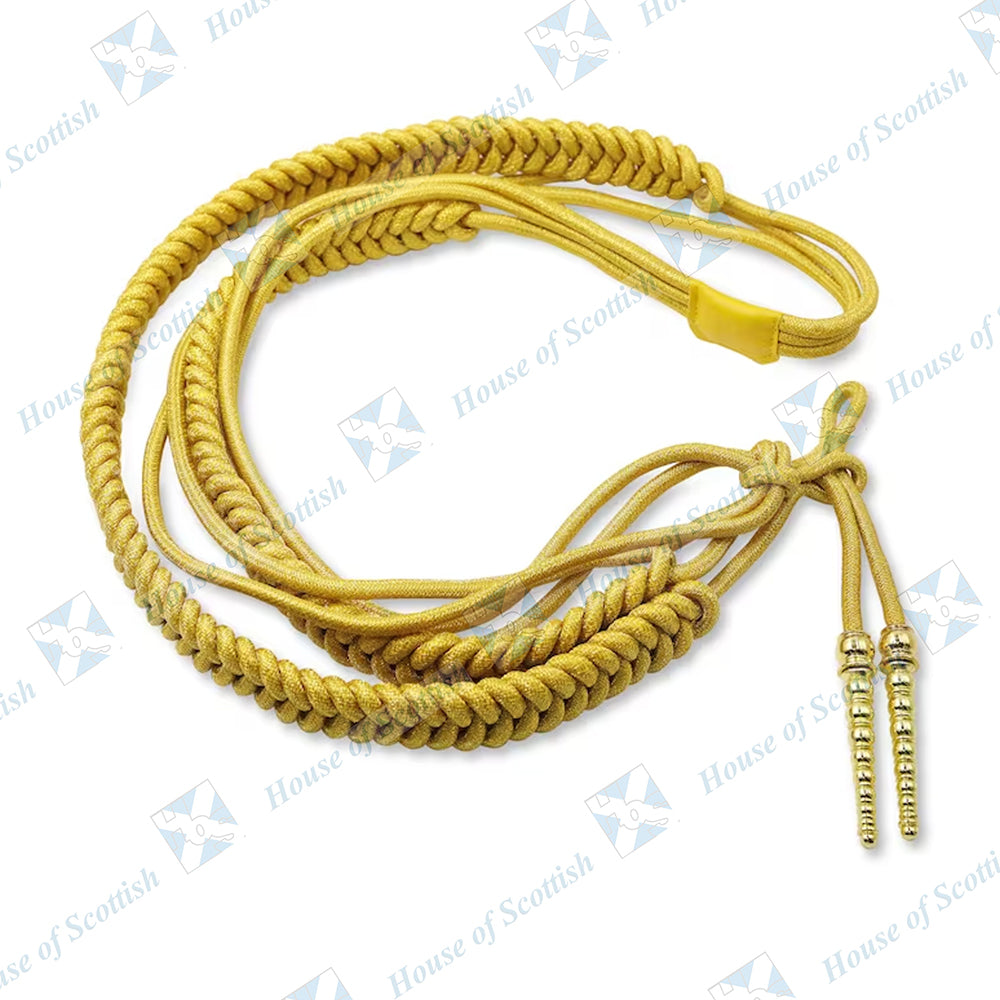 Gold Mylar Rope Aiguillette metal clip