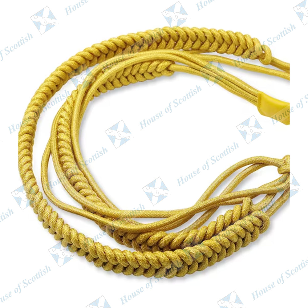 Gold Mylar Rope Aiguillette metal clip