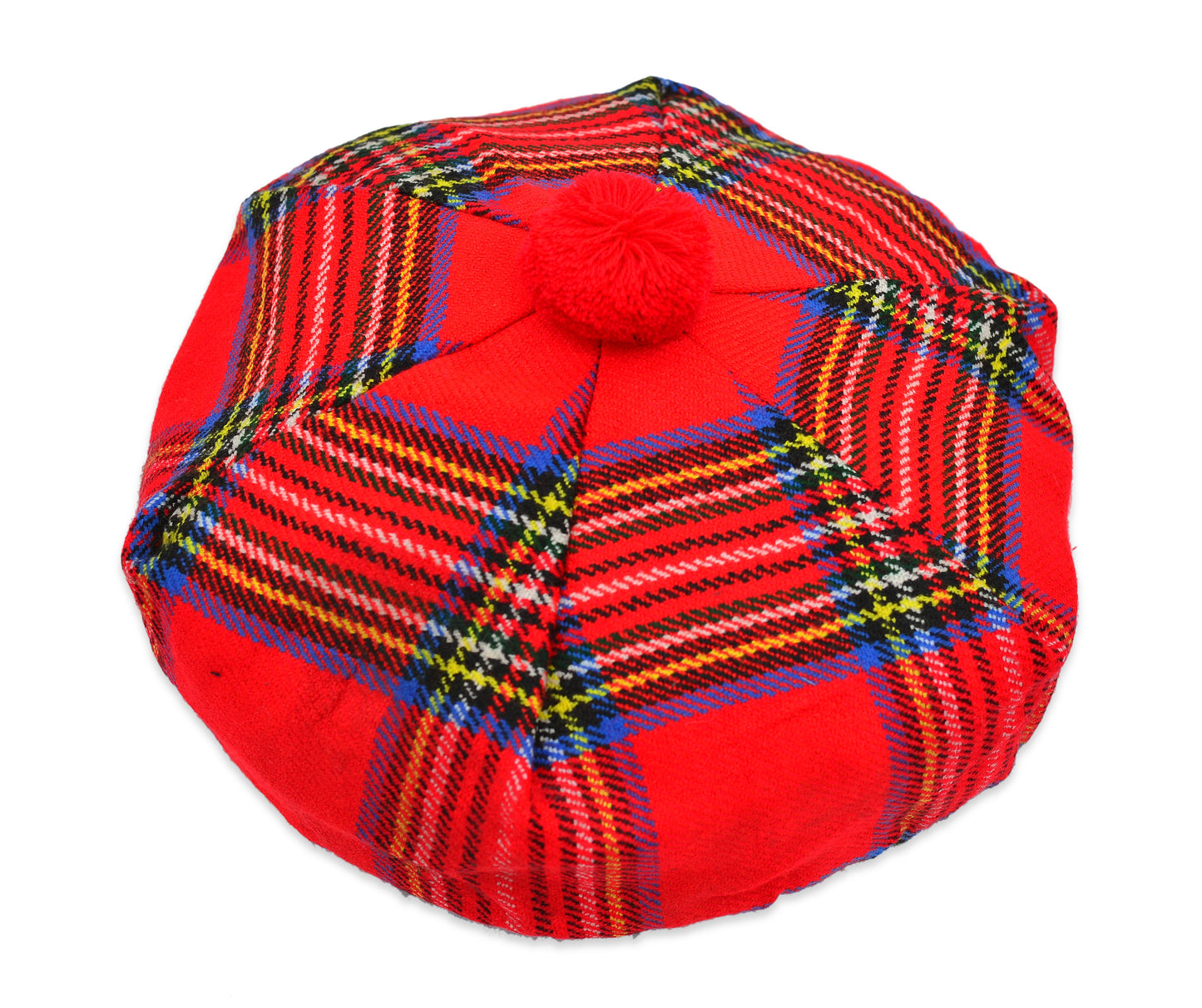 Scottish Tartan Tam O' Shanter Hat Tammy Bonnet Beret Balmoral Hat | Acrylic Wool Tartan Tammie in Various Tartans