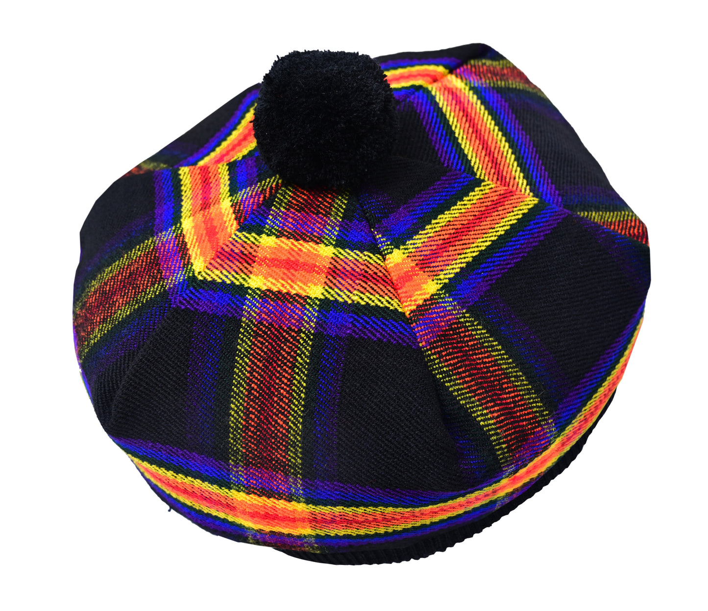 Scottish Tartan Tam O' Shanter Hat Tammy Bonnet Beret Balmoral Hat | Acrylic Wool Tartan Tammie in Various Tartans