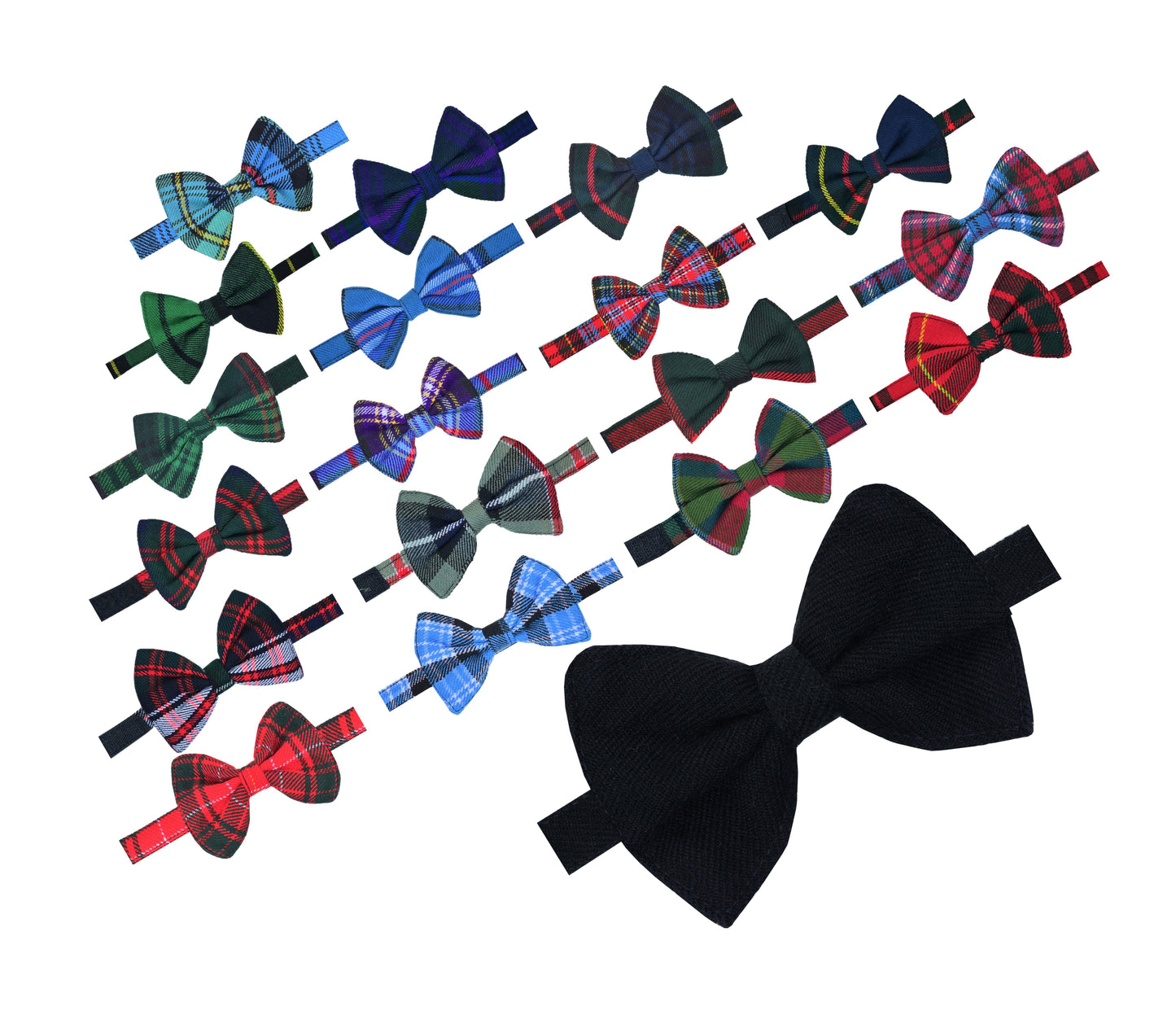 Men's Scottish Tartan Pre-Tied Bow Ties / Acrylic Wool Tartan Bow Tie