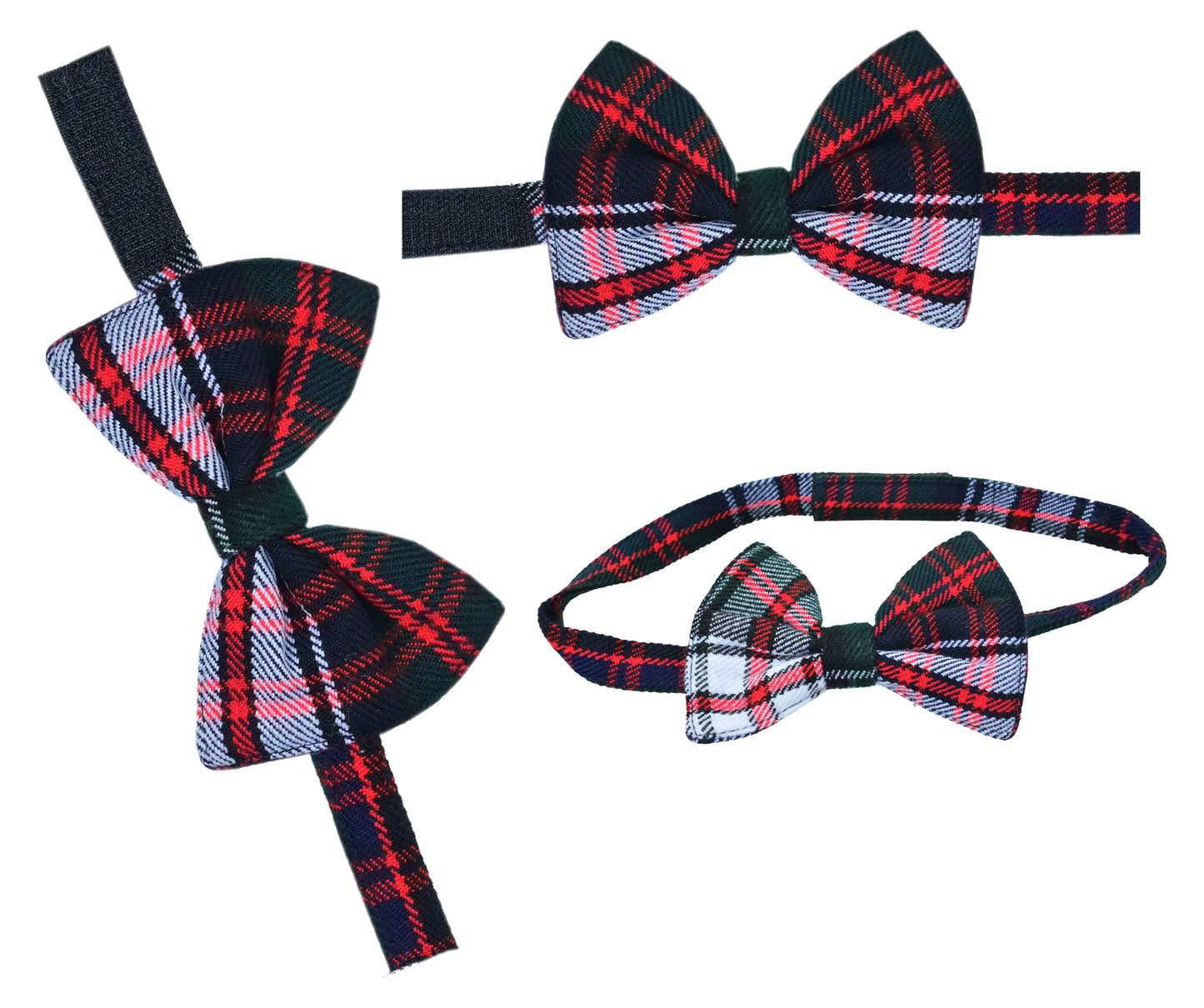 Men's Scottish Tartan Pre-Tied Bow Ties / Acrylic Wool Tartan Bow Tie